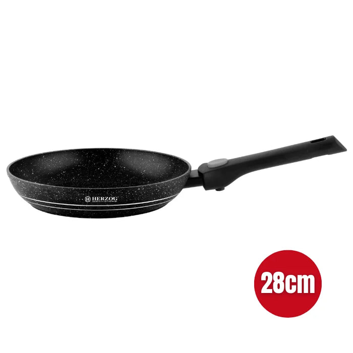 Herzog HR-3628: Sartén revestida de mármol de 28 cm con mango desmontable