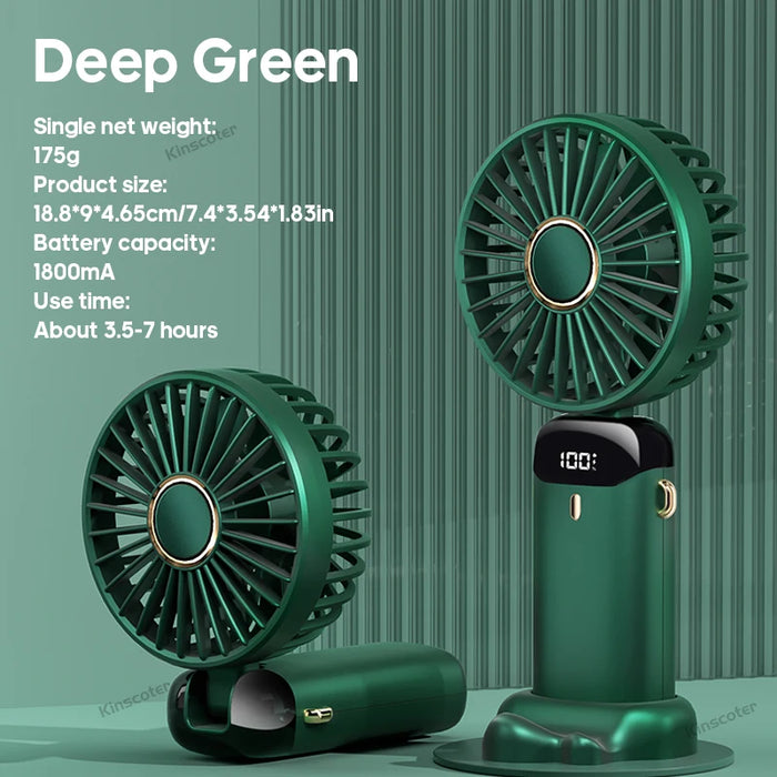 Ventilador de Pescoço Portátil Dobrável USB Recarregável 5 Velocidades | BronAir©