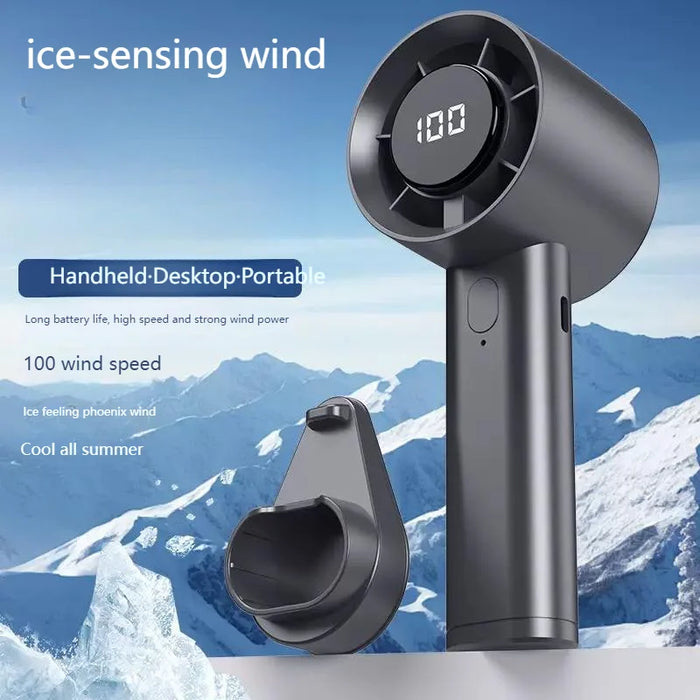 Ventilador de Mão Portátil com Refrigeração por Semicondutor LED e 100 Velocidades | BronAir©