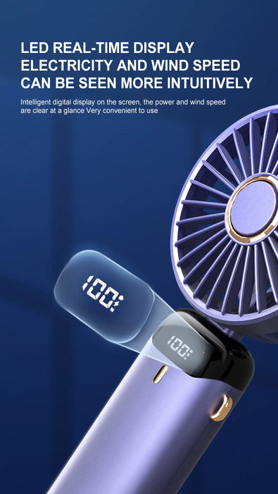 Ventilador de Pescoço Portátil Dobrável USB Recarregável 5 Velocidades | BronAir©