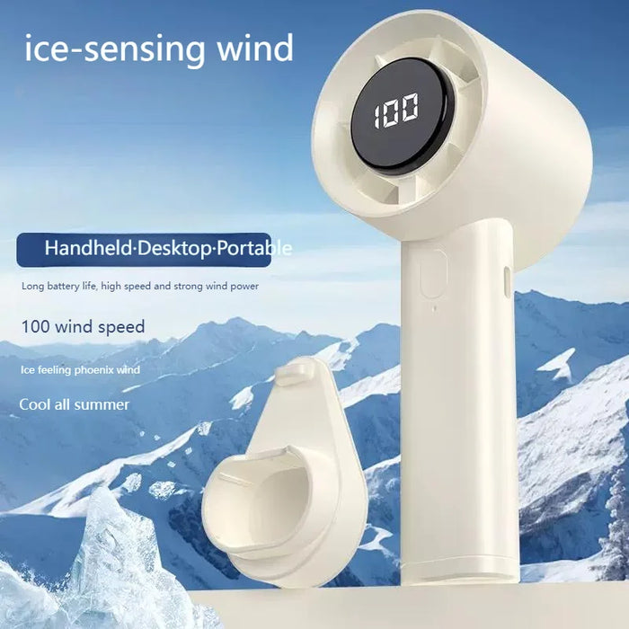 Ventilador de Mão Portátil com Refrigeração por Semicondutor LED e 100 Velocidades | BronAir©