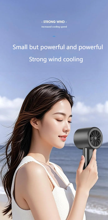 Ventilador de Mão Portátil com Refrigeração por Semicondutor LED e 100 Velocidades | BronAir©