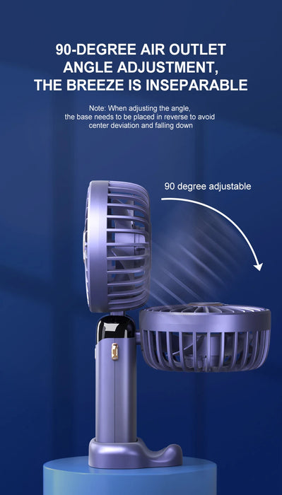 Ventilador de Pescoço Portátil Dobrável USB Recarregável 5 Velocidades | BronAir©
