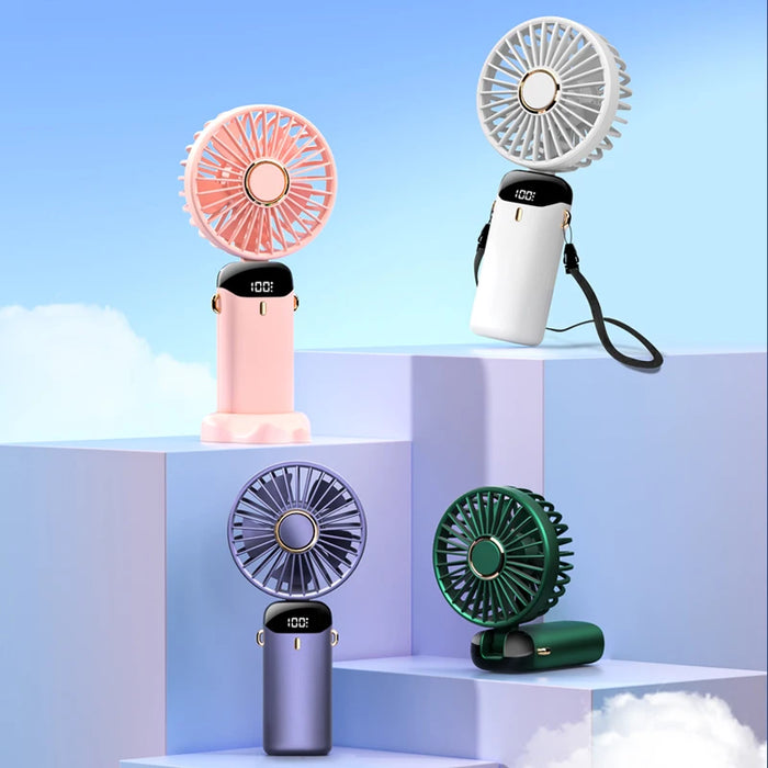 Ventilador de Pescoço Portátil Dobrável USB Recarregável 5 Velocidades | BronAir©